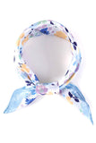 Small Multi Flowers Print Bandana Summer Scarf