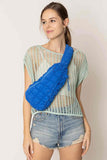Solid Quilted Sling Bag