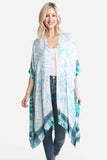 Tie Dye Zigzag Pattern Print Summer Kimono Cover Up