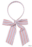 Stripe print head band with ponytail