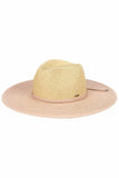 C.C Two Tone Panama Sun Hat with Band