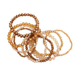 9PCS Faceted Bead Stretch Bracelets