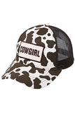 C.C Cowgirl in Cow Pattern Baseball Cap