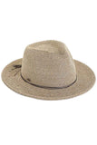 C.C Women's Lurex Paper Straw Panama Sun Hat