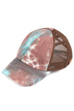 C.C TIE DYE CRISS-CROSS MESH PONYCAP