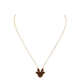 Druzy Reindeer Pendant Necklace