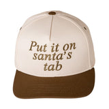 Put It On Santas Tap Message Embroidered Five Panel Canvas Snapback Baseball Cap