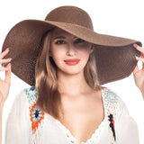 Women's Solid Floppy Straw Sun Hat