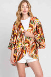 Boho Print Sleeve Cover Up Cardigan