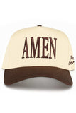 C.C AMEN Embroidered Letter Two Tone Trucker Hat