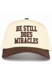 C.C HE STILL DOES MIRACLES Letter Two Tone Trucker Hat