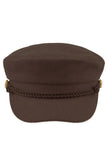 C.C Rope with Button Deco Solid Fisherman's Cap