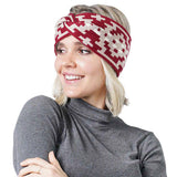 Western Pattern Knit Headband Earwarmer Earmuff