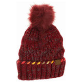 Fuzzy Lined Ombre Thread Accent Pom C.C Beanie