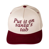 Put It On Santas Tap Message Embroidered Five Panel Canvas Snapback Baseball Cap