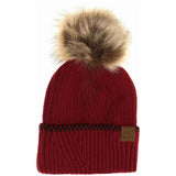 Ribbed Knit C.C Beanie with Accented