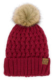 C.C Lattice Crossover Stitch Beanie