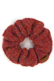C.C Multi Yarn Knit Solid Color Soft Scrunchies