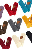 C.C Solid Color Knitted Mitten Gloves