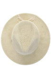 C.C Women's Lurex Paper Straw Panama Sun Hat