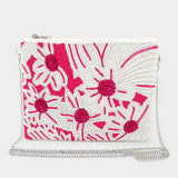 Seed Beaded Flower Clutch / Crossbody Bag