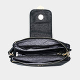 Belt Buckle Pointed Wristlet Clutch / Crossbody Bag