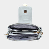 Belt Buckle Pointed Wristlet Clutch / Crossbody Bag