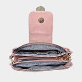 Belt Buckle Pointed Wristlet Clutch / Crossbody Bag