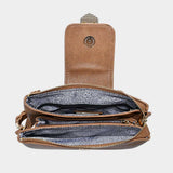 Belt Buckle Pointed Wristlet Clutch / Crossbody Bag