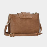 Belt Buckle Pointed Wristlet Clutch / Crossbody Bag