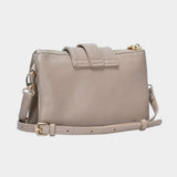 Belt Buckle Pointed Wristlet Clutch / Crossbody Bag