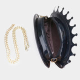 Faux Leather Evil Eye Clutch Bag