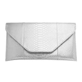 Snake Skin Patterned Envelope Clutch / Shoulder Bag