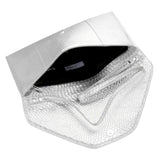 Snake Skin Patterned Envelope Clutch / Shoulder Bag