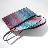 Snake Skin Patterned Envelope Clutch / Shoulder Bag