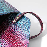 Snake Skin Patterned Envelope Clutch / Shoulder Bag