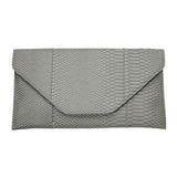 Snake Skin Patterned Envelope Clutch / Shoulder Bag