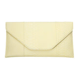 Snake Skin Patterned Envelope Clutch / Shoulder Bag