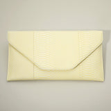 Snake Skin Patterned Envelope Clutch / Shoulder Bag
