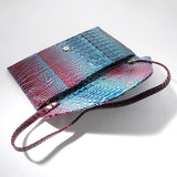 Snake Skin Patterned Envelope Clutch / Shoulder Bag
