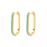 Color Zircon Earrings For Women 925 Sterling Silver Earrings Hoops Pendientes Plata Piercing Gold Jewelry