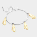 Geometric Metal Charms Station Bracelet