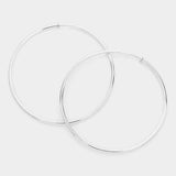 Extra Large Metal Hoop Clip On Earrings