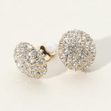 Stone Stud Clip On Earrings