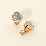 Crystal Cluster Round Clip On Earrings