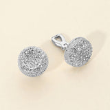 Crystal Round Medallion Clip On Earrings