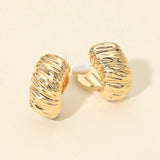 Bold Textured Metal Dome Clip On Earrnigs