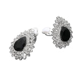 Teardrop Cluster Evening Clip On Earrings