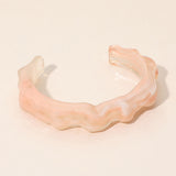 Sculptural Marbled Resin Cuff Bracelet