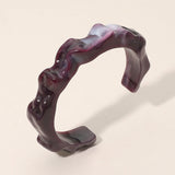 Sculptural Marbled Resin Cuff Bracelet